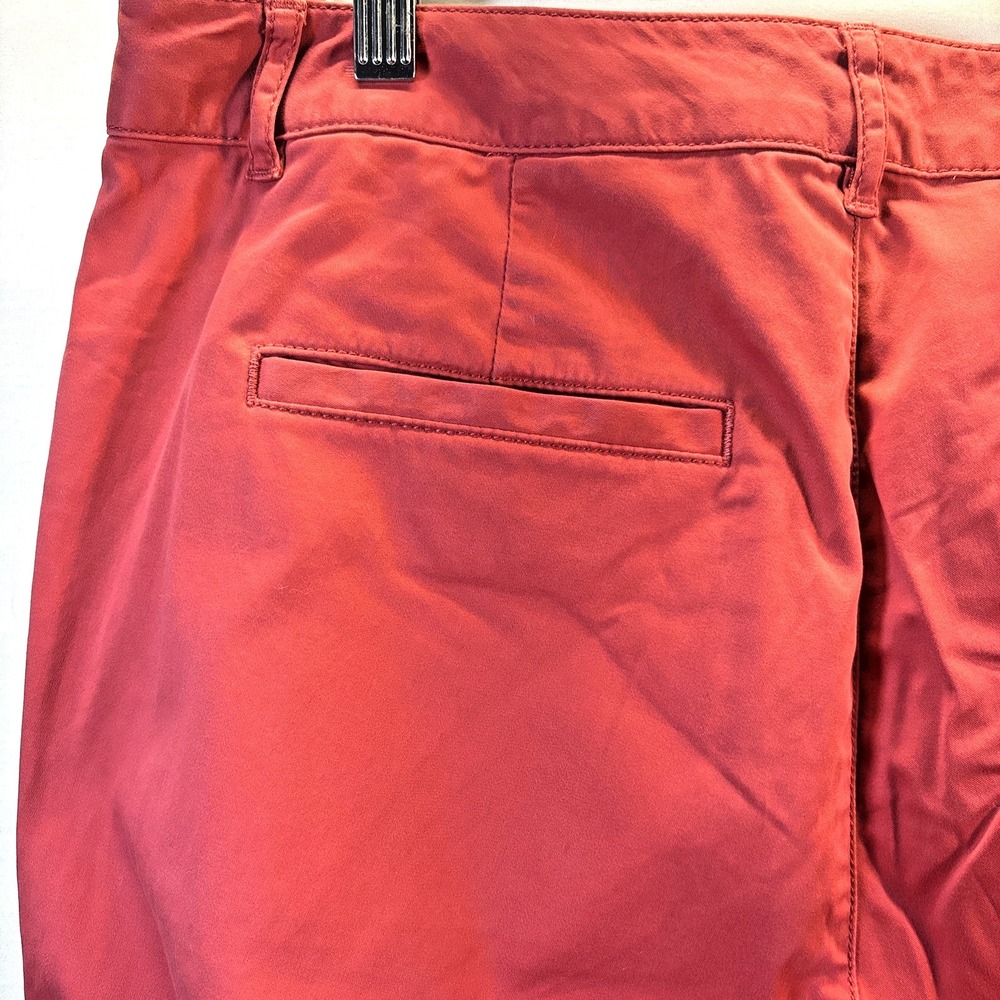 LL Bean Favorite Fit‎ Pants Womens Orange Salmon Chinos Cotton Stretch 8 - Picture 9 of 13